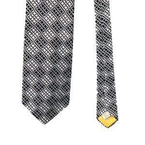 Towncraft Plus Tie Mens 56" Long 4" Wide Black & White Checked